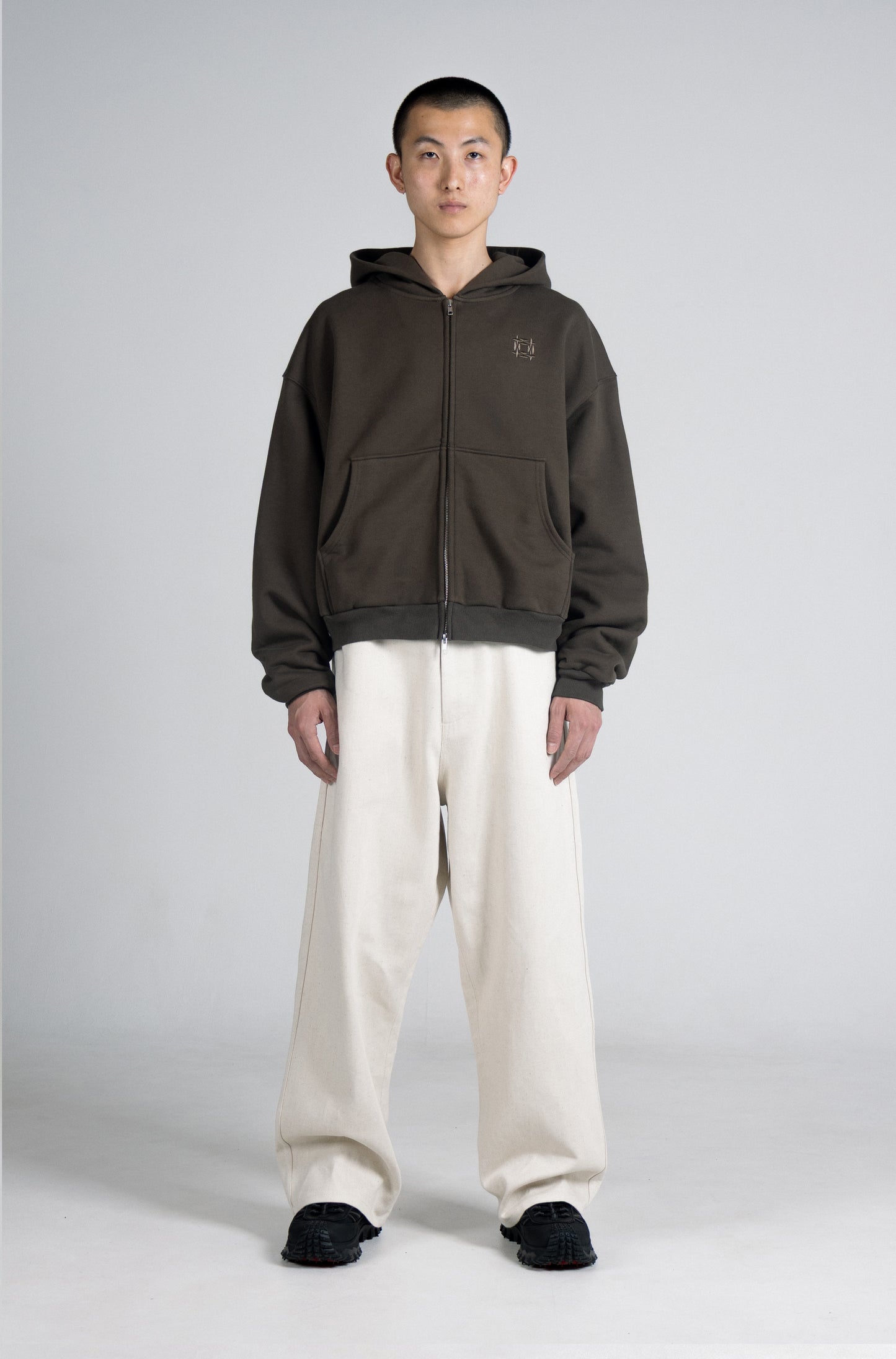 Doubce Zip Cotton Hoodie