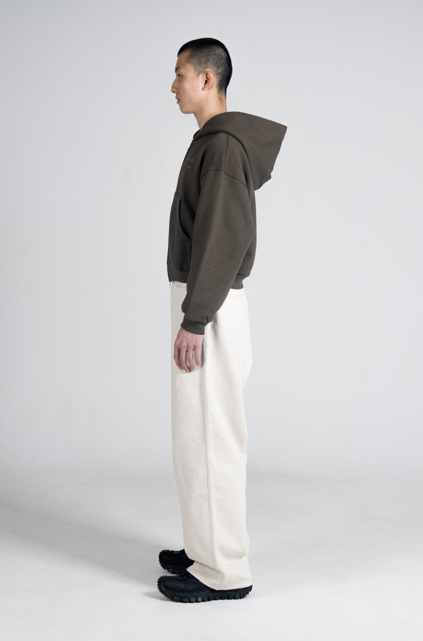 Doubce Zip Cotton Hoodie