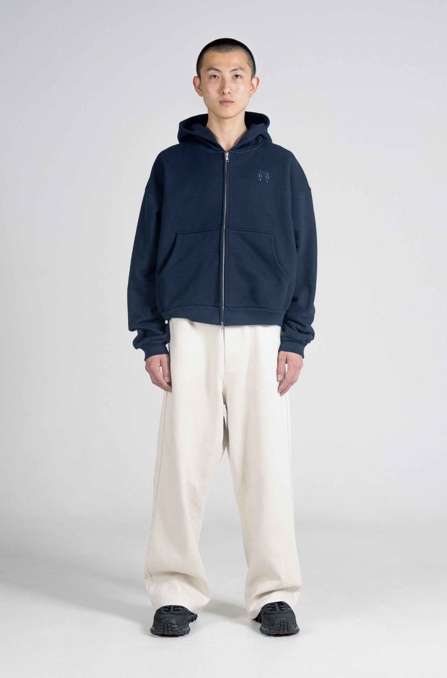 Doubce Zip Cotton Hoodie