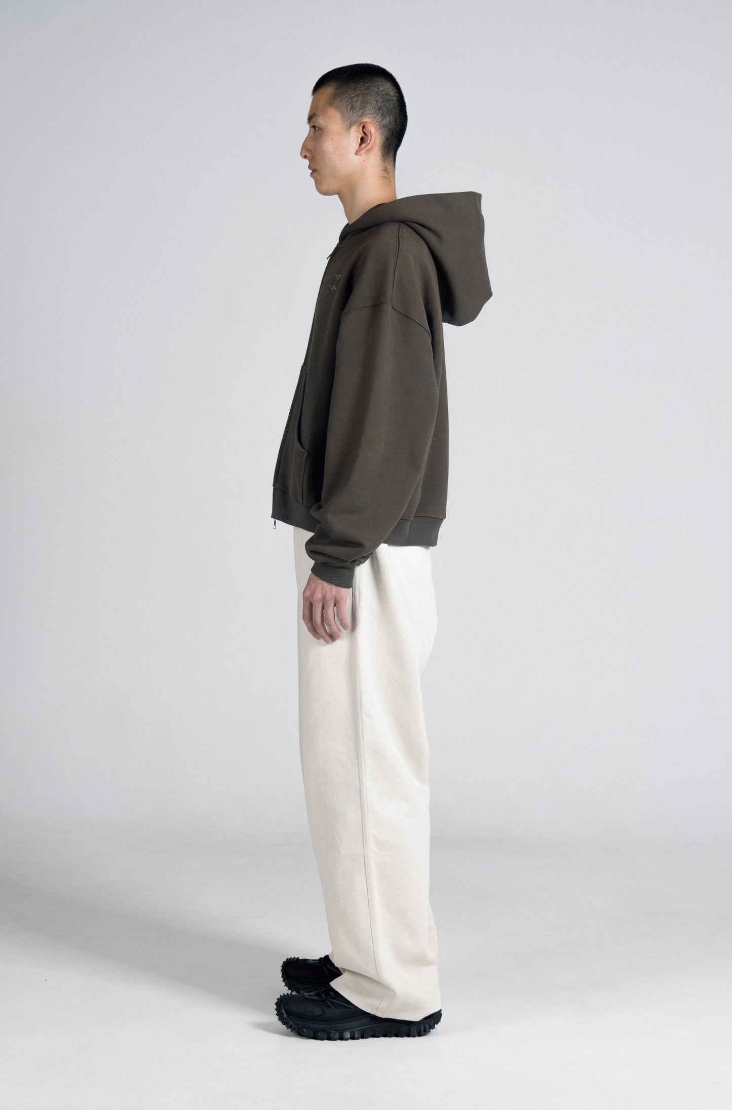 Doubce Zip Cotton Hoodie