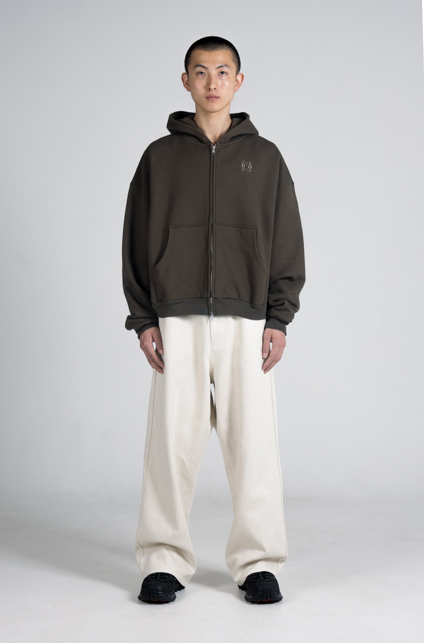 Doubce Zip Cotton Hoodie